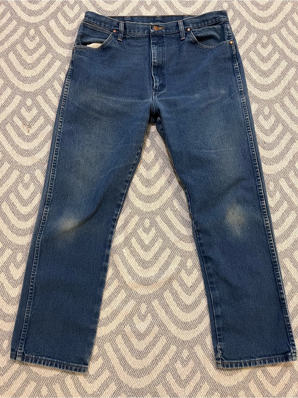 WRANGLER Men’s Classic Cowboy Cut 13MWZ Blue Denim Jeans 37